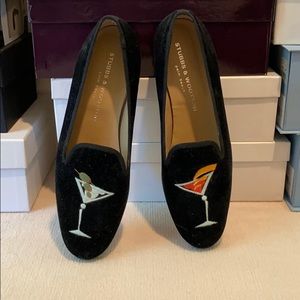 Stubbs and Woottan Velvet Martini Slippers size 9